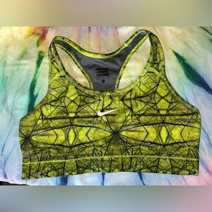 Nike Pro Sports Bra Size Large Neon Yellow/Green